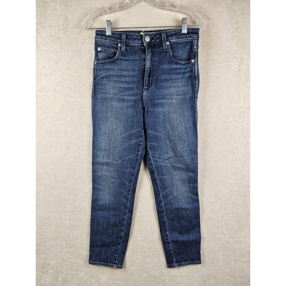 AMO Women's High Rise Stix Crop Denim Jeans Good Karma Size 28